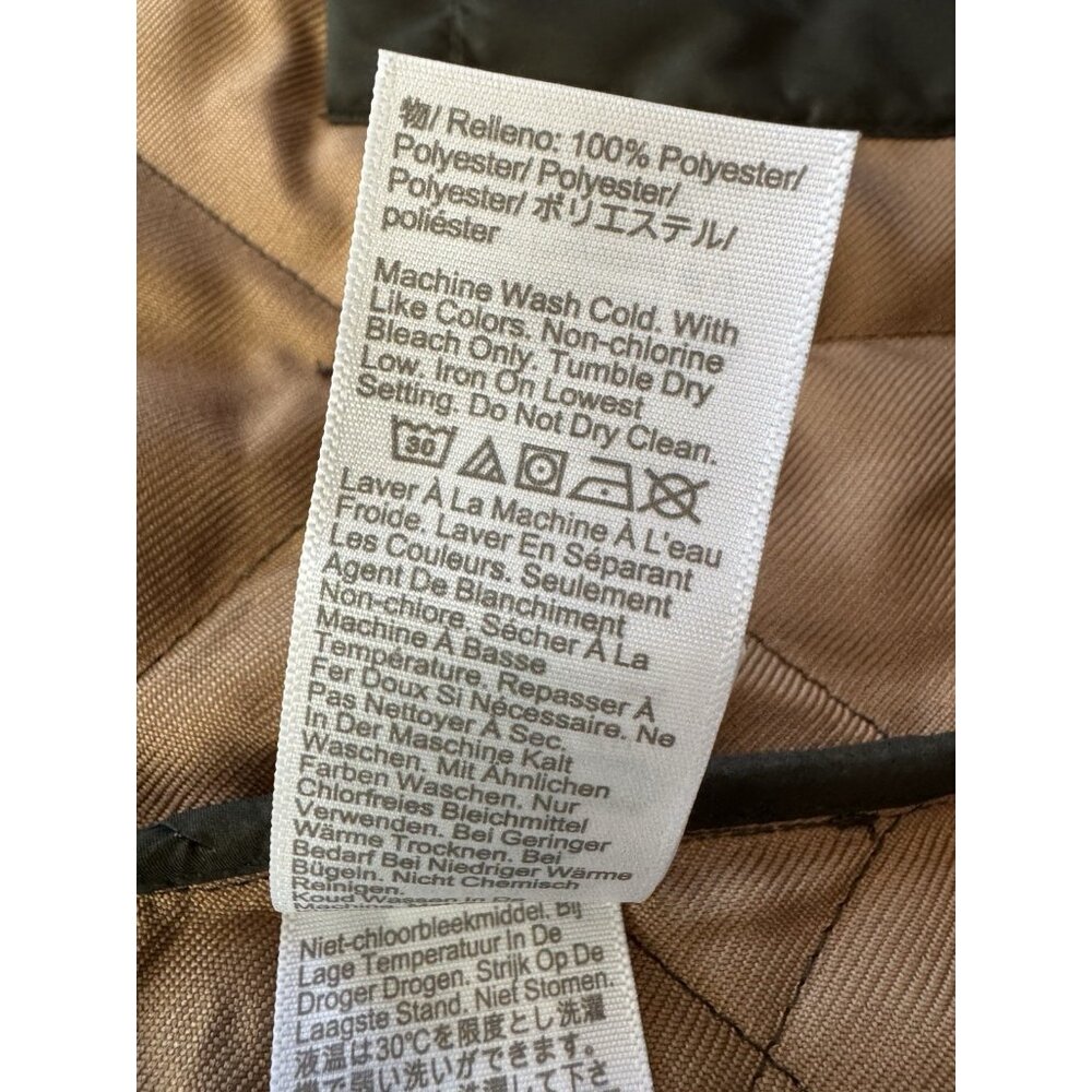 J Crew Mens Walker Vest XL Green Tan Quilted Full Zip Pockets B1930 - Picture 10 of 13